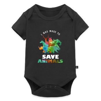 Rescue Pets Made To Save Défenseur des droits des animaux - Body à manches courtes Premium Bébé - noir - Devant