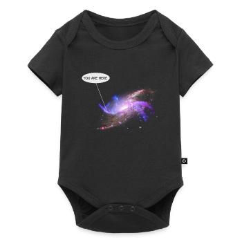 Nebula Galaxy Weltraummilkyway Rocketship - Baby Premium Kurzarmbody - Schwarz - Vorne
