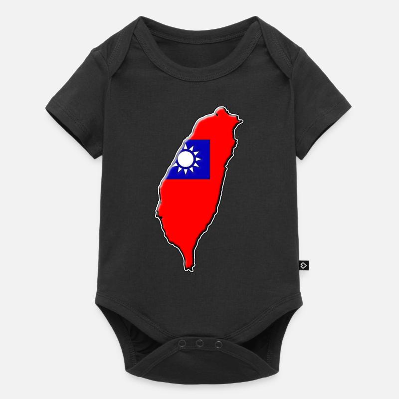 Drapeau de Taiwan - Body à manches courtes Premium Bébé - noir