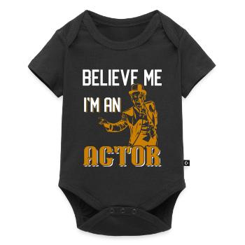 Schauspieler - Baby Premium Kurzarmbody - Schwarz - Vorne