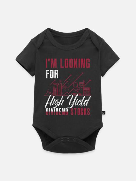 Aktien Dividende - Baby Premium Kurzarmbody - Schwarz