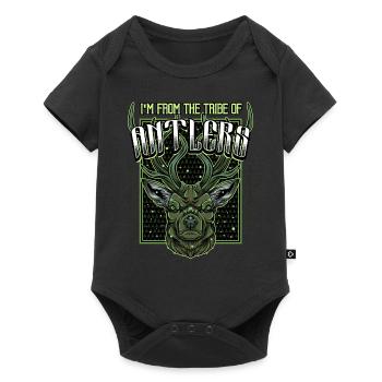Modern deer head | Forest animal roebuck gift idea - Baby Premium short-sleeve bodysuit - black - Front