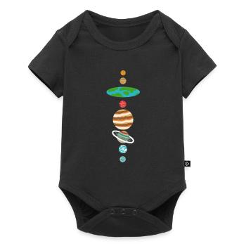 T-shirt terre plate Idée cadeau terre plate - Body à manches courtes Premium Bébé - noir - Devant