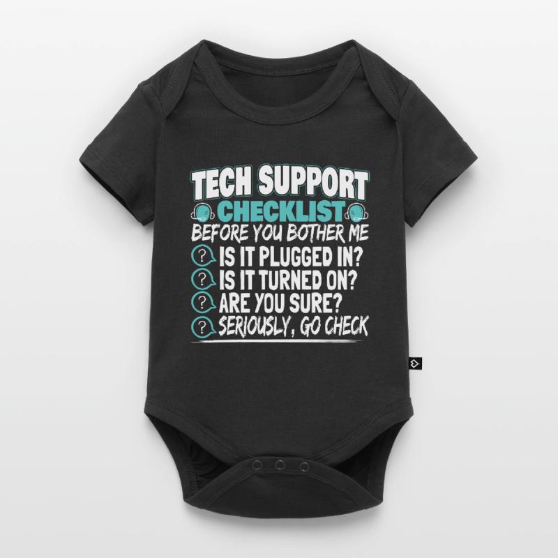 Tech Support Checklist Administrator Technician Baby Premium short-sleeve bodysuit