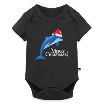 dolphin - Baby Premium short-sleeve bodysuit - black - Front