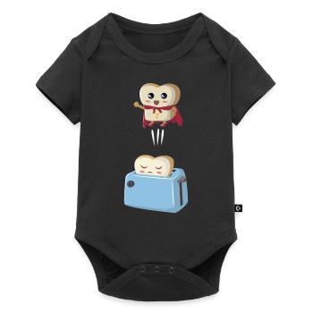 Superhero toast - Baby Premium short-sleeve bodysuit - black - Front