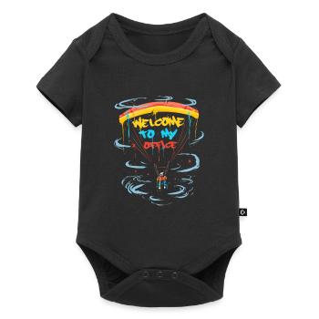 Gleitschirmfliegen Paragleiter - Baby Premium Kurzarmbody - Schwarz - Vorne