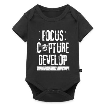 Photographe photographie cadeau caméra camera - Body à manches courtes Premium Bébé - noir - Devant