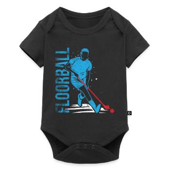 Cadeau de hockey Floorball - Body à manches courtes Premium Bébé - noir - Devant
