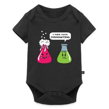 Chemistry Biology Chemicals Overreacting Gift - Baby Premium short-sleeve bodysuit - black - Front