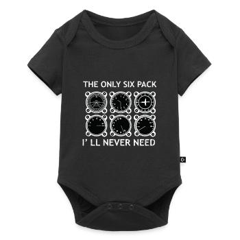 Pilot airplane glider pilot gift - Baby Premium short-sleeve bodysuit - black - Front
