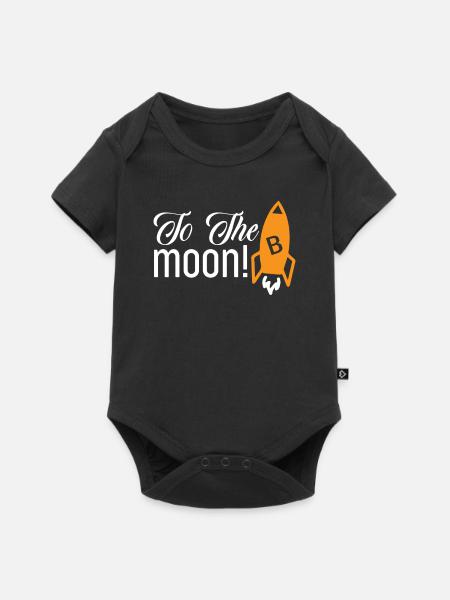 Bitcoins to the moon - Baby Premium Kurzarmbody - Schwarz