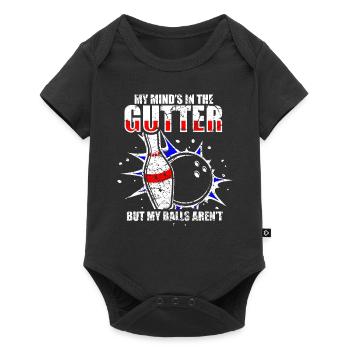 Bowling - Baby Premium Kurzarmbody - Schwarz - Vorne