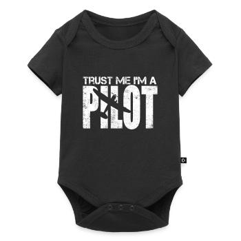 Pilot Gift Airplane Glider Glider - Baby Premium short-sleeve bodysuit - black - Front