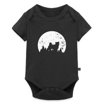 Shiba Inu Moon Silhouette Japan Dog Lovers - Baby Premium short-sleeve bodysuit - black - Front