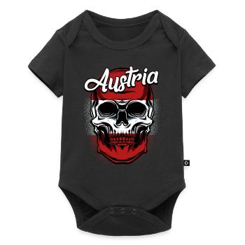 Österreichischer Totenkopf | Austria Geschenkidee - Baby Premium Kurzarmbody - Schwarz - Vorne