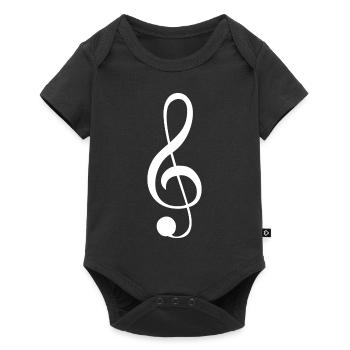 Clé de sol icône de la musique - Body à manches courtes Premium Bébé - noir - Devant