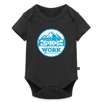 Ski hiver Skin Skin Skin Skin - Body à manches courtes Premium Bébé - noir - Devant
