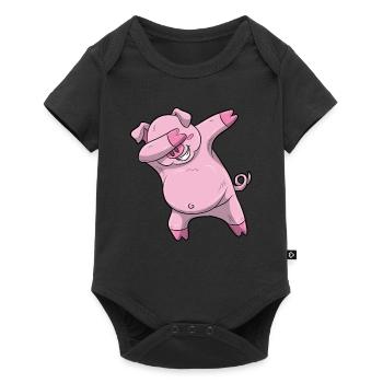Dabbing pig dab sow shirt enfants victoire poses - Body à manches courtes Premium Bébé - noir - Devant