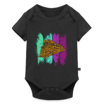 Zug - Baby Premium Kurzarmbody - Schwarz - Vorne