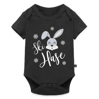 Skihase - Baby Premium Kurzarmbody - Schwarz - Vorne