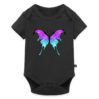 Schmetterling - Baby Premium Kurzarmbody - Schwarz - Vorne