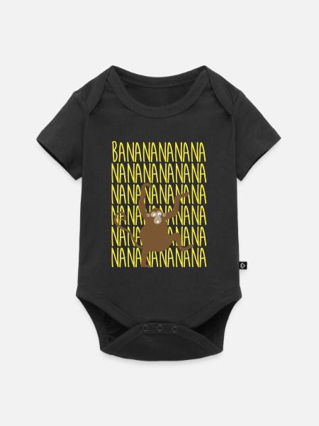 Animal gorille - Body à manches courtes Premium Bébé - noir