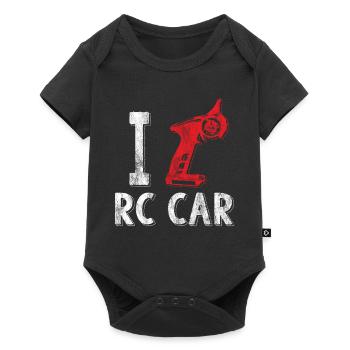 RC Auto Liebe Rennsport - Baby Premium Kurzarmbody - Schwarz - Vorne