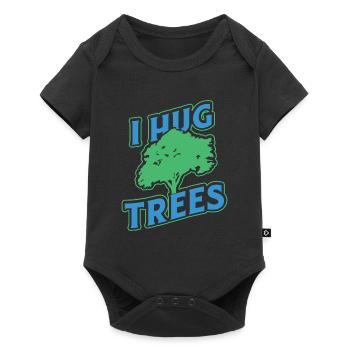 I hug trees Funny tree shirt for nature lovers - Baby Premium short-sleeve bodysuit - black - Front