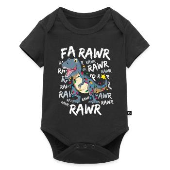 Dinosaur Christmas TShirt Fa Rawr Boys Kids - Baby Premium short-sleeve bodysuit - black - Front