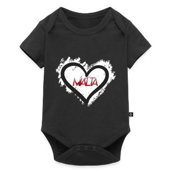 Malta Europa - Baby Premium Kurzarmbody - Schwarz - Vorne