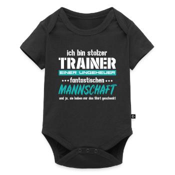Ich bin Trainer einer fantastischen Mannschaft - Baby Premium Kurzarmbody - Schwarz - Vorne