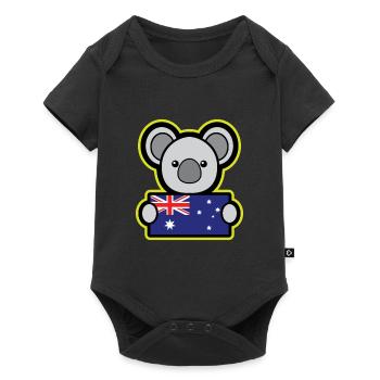 Koala Australie cadeau enfants Noël - Body à manches courtes Premium Bébé - noir - Devant