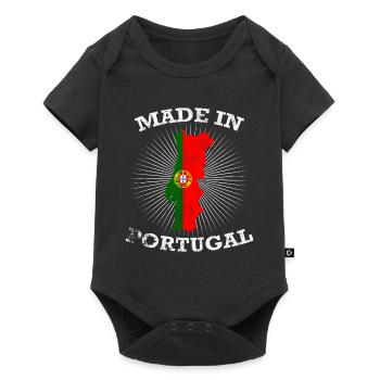 Portugal - Baby Premium Kurzarmbody - Schwarz - Vorne