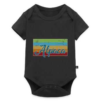 alpaca - Baby Premium short-sleeve bodysuit - black - Front