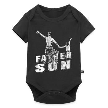 Vater und Sohn - Baby Premium Kurzarmbody - Schwarz - Vorne