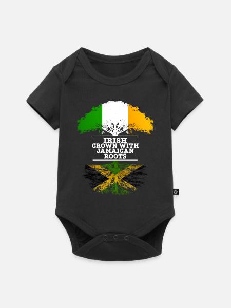Irish Grown With Jamaican Roots - Baby Premium short-sleeve bodysuit - black