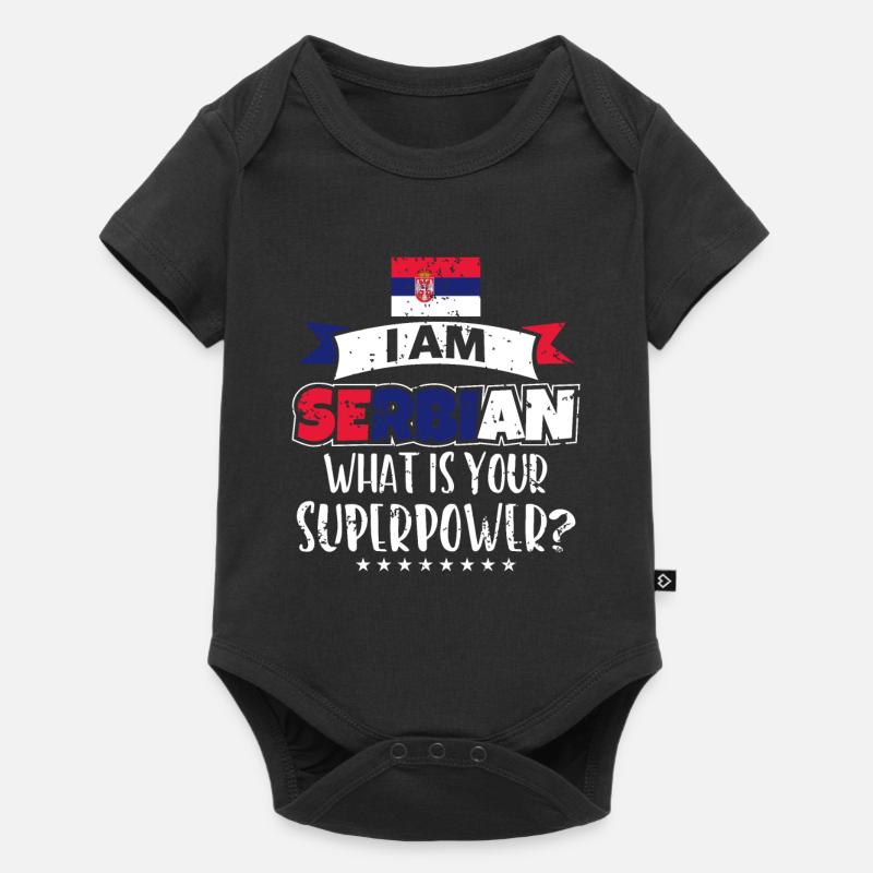 Serbien - Baby Premium Kurzarmbody - Schwarz