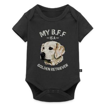 Amant de chien Golden Retriever - Body à manches courtes Premium Bébé - noir - Devant