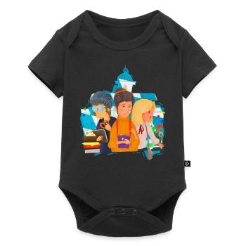 Student Bavaria University Campus Gift - Baby Premium short-sleeve bodysuit - black - Front