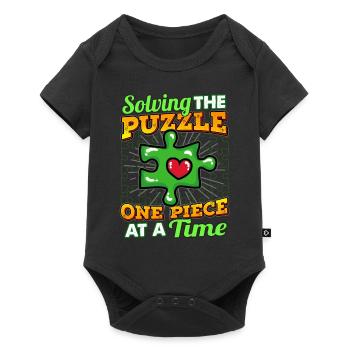 Pièce de puzzle - Body à manches courtes Premium Bébé - noir - Devant