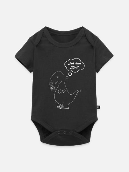 Ist das Bio - Dinosaurier - Baby Premium Kurzarmbody - Schwarz