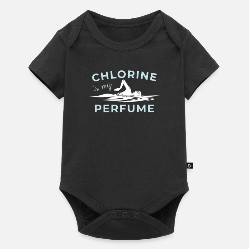 Le chlore est ma piscine de nageur de parfum - Body à manches courtes Premium Bébé - noir