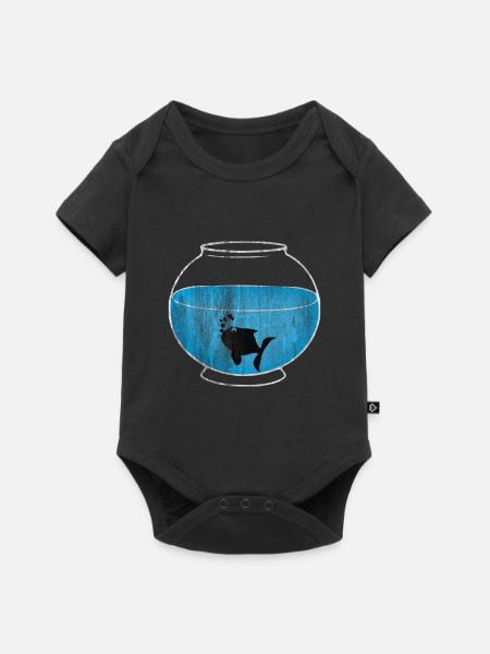 Aquarium - Baby Premium Kurzarmbody - Schwarz