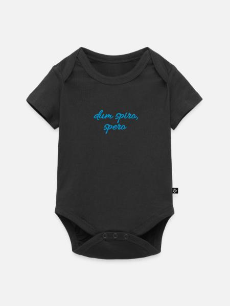 Dum spiro, spero - latin citation de chemise idée de cadeau - Body à manches courtes Premium Bébé - noir