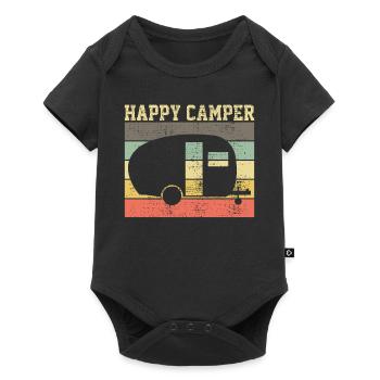 Camping Camping Happy - Baby Premium short-sleeve bodysuit - black - Front