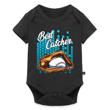 Baseballspieler - Baby Premium Kurzarmbody - Schwarz - Vorne
