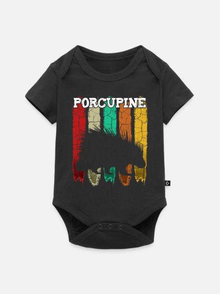 Stachelschweine - Baby Premium Kurzarmbody - Schwarz