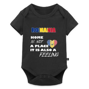 Roumanie - Body à manches courtes Premium Bébé - noir - Devant