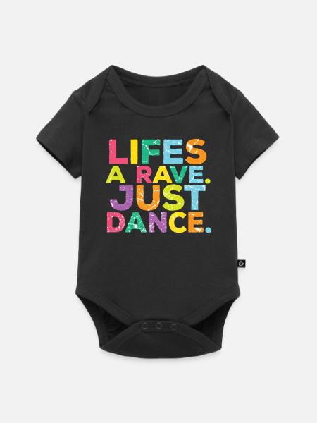 Techno Raver Raver - Baby Premium Kurzarmbody - Schwarz